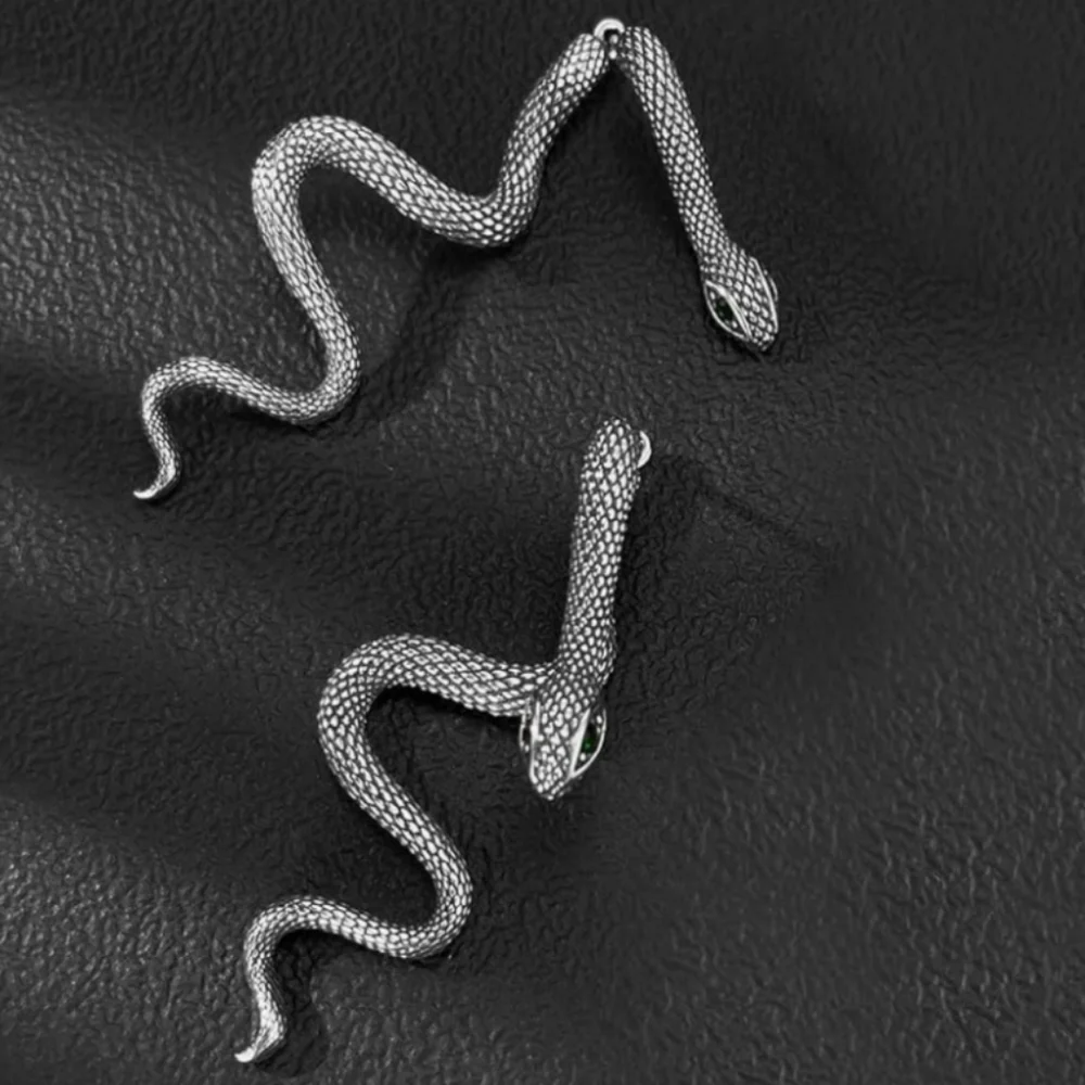 Macy's Silver-Tone Snake Drop Earring